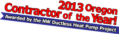 Hendrix Heating and Air Conditioning named Contractor of the Year by NW Ductless Heat Pump Project.